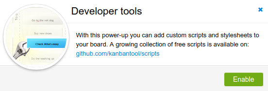 Developer tools power up